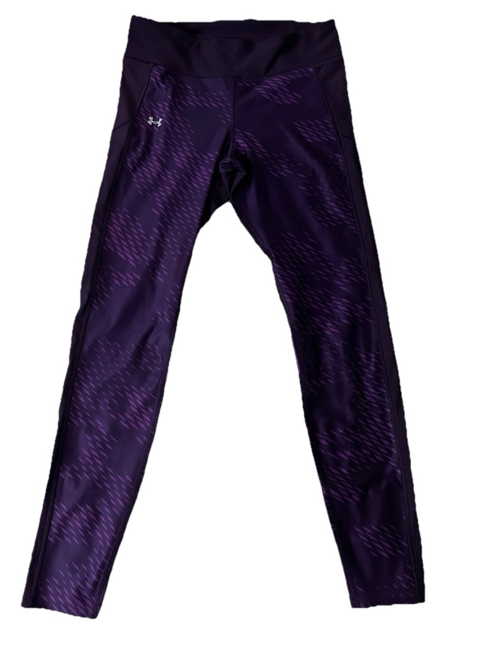 Under Armour Purple Heat Gear Compression Ankle Leggings Women’s Size Large